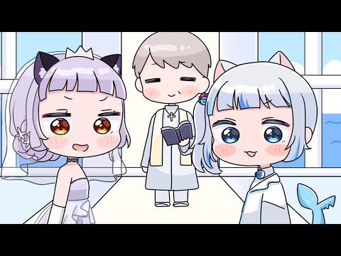 【手描き】ぐらちゃんと結婚したシオンちゃん【紫咲シオン/がうる ぐら/ホロライブ切り抜き】【切り抜き漫画】