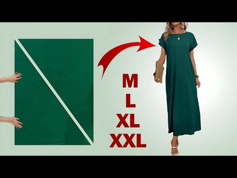 VERY EASY Cut in 5 Minutes, Sew and QUICK dress that fits all sizes