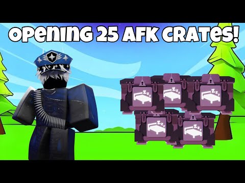 I OPENED 25 AFK LUCKY CRATES AND GOT… (Roblox Bedwars)