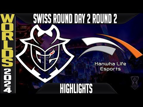 G2 vs HLE Highlights | LoL Worlds 2024 Swiss Stage Day 2 Round 2 | G2 Esports vs Hanwha Life Esports