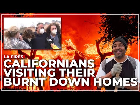 Heart-Breaking Moment Californian Wildfire Victims Visit Their Burnt Down Homes