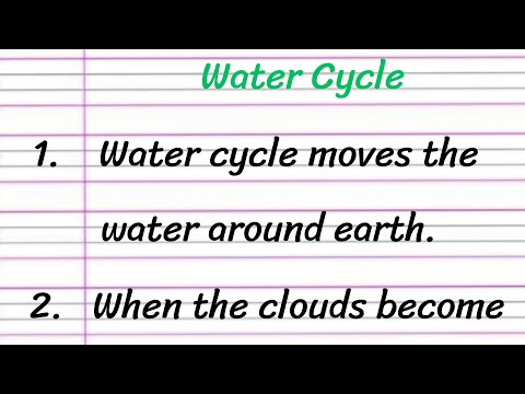 Water Cycle Essay in English 10 Lines || Essay on Water Cycle || Write an Essay on Water Cycle