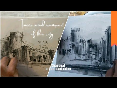 The tower and ramparts of the city / Daily urban sketches