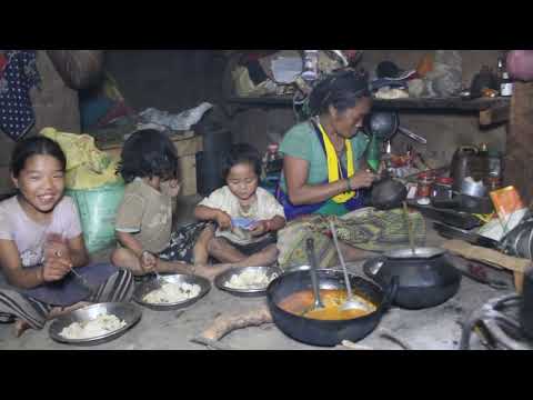 Cooking and eating delicious food in village || Nepali village