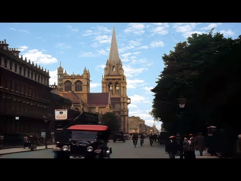 Cambridge, England 1920s in color [60fps,Remastered] w/sound design added