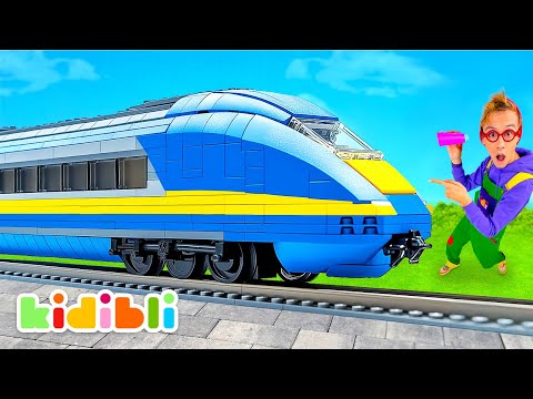 Kids play with Real Train and Toy Train! 🚂🚨 Educational Train Videos for Kids | Kidibli