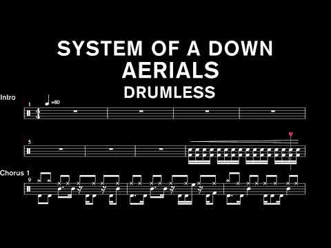 System Of A Down - Aerials - Drumless (with scrolling drum score)