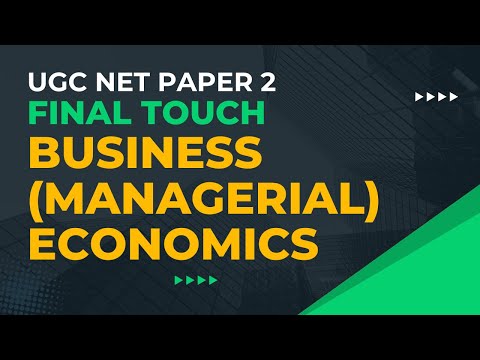 UGC NET || Managerial Economics PYQ || COMMERCE & MANAGEMENT