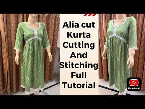 Fashionable Alia Cut Kurti Cutting and Stitching / Kurti Design / Easy Sewing Tutorial