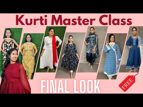 Kurti Master Class Final Look Free session #darpanboutique #kurtimasterclass