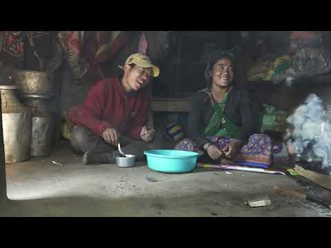 Traditional kitchen of nomad people in village || Rural life