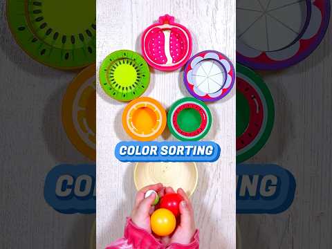 Color Sorting & Fruits for Toddlers | Educational Activities for Toddlers #shorts