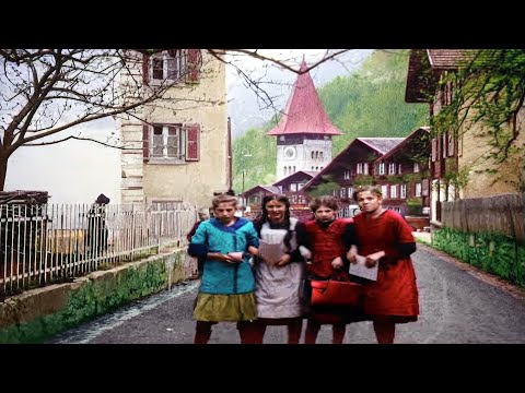 A Glimpse of Switzerland 1920s in color [60fps,Remastered] w/sound design Added