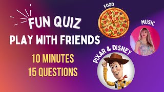 10 MINUTE QUIZ CHALLENGE | Guess the Music, Food, Disney & Pixar characters