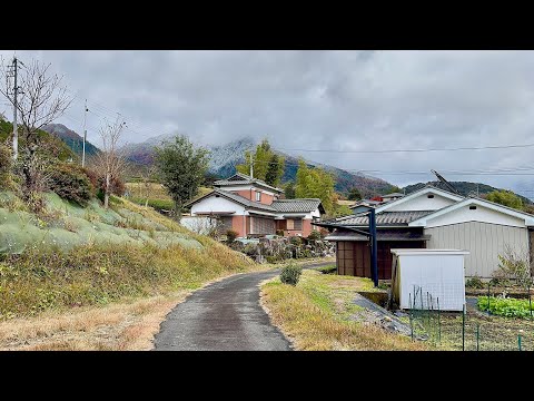 4K walk Japan | Nagano Beautiful Countryside Village  nice Walking Tour Rainy Day 2024