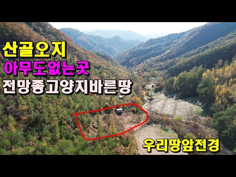 산골오지아무도없는곳/전망좋은양지바른땅/앞쪽개울/전기자연수확보/정선부동산매매/정선산골오지