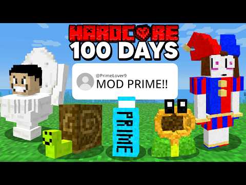 I Made Your Mod Ideas Every Day for 100 Days In Hardcore Minecraft! [FULL MOVIE]