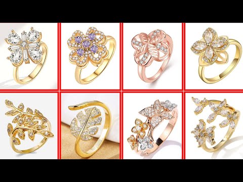 New Luxury Zircon Butterfly Rings for Women Shiny Rhinestone Girls Adjustable Finger Ring Couple