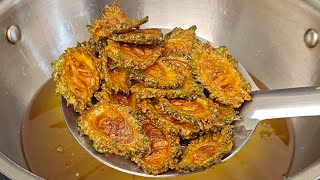 Karela Crispy Fry | Crispy Karela Fry | क्रिस्पी करेला फ्राई | Bitter Gourd Fry