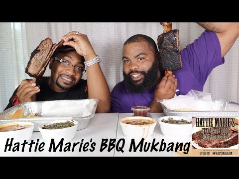 Hattie Marie's BBQ Mukbang Ft. PR GANG | Dino Beef Rib Mukbang | Southern Smoke Boss