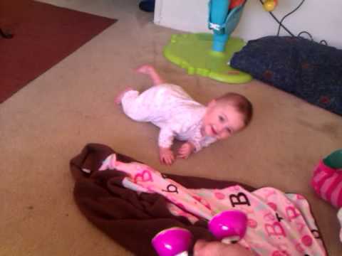 Lillette learning to crawl