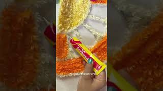 Beautiful Woollen Rangoli #artdecoration #arttutorial #diyrangoli #shortsfeed #viral #art #shorts