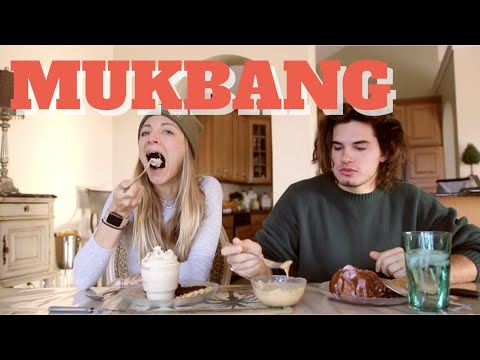 WAFFLES AND ICE CREAM MUKBANG!