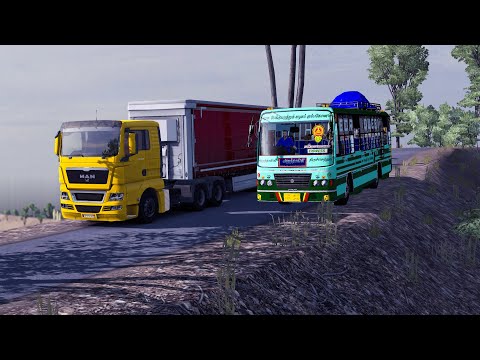 Indian Bus Stuck in Extreme Road | Euro Truck Simulator TNSTC Bus | Aranthangi to Tiruchendur Bus