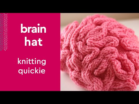 Knit a Creepy Brain Hat #shorts #brainhat #knittingtutorial