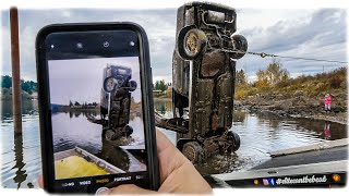 Oldsmobile Car Found 26' Underwater in River Scuba Diving!