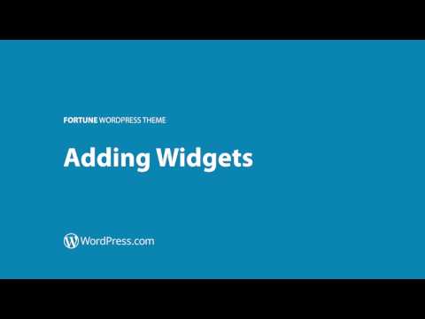 Fortune WordPress Theme: Adding Widgets