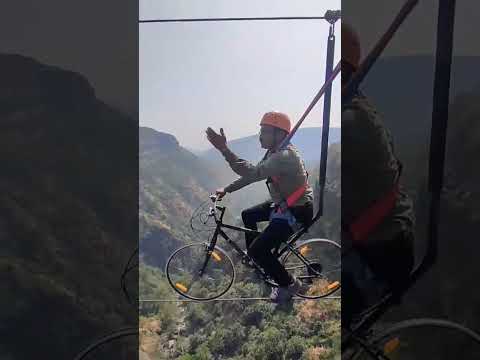 Sky Cycling at Bhimkund Adventure park, Chikhaldara #bhimkund #chikhaldara #adventure