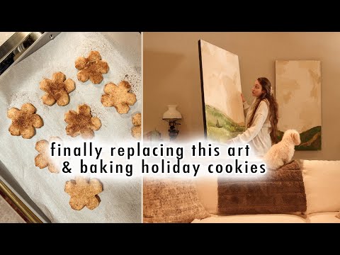 finally replacing this art & baking holiday cookies | VLOGMAS DAY 10