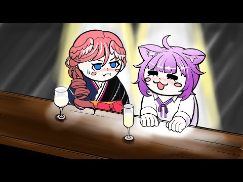 【手描き】ねこたかよっぱっぱ配信【 ねこたか/猫又おかゆ/鷹嶺ルイ/ホロライブ】