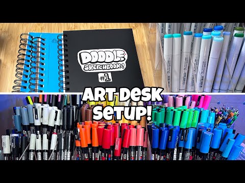 NashVibes- My Art Desk Setup and Supplies I Use!