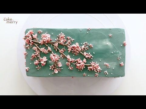 How to Pipe a Buttercream Cherry Blossom Cake