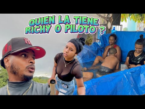 Quien tiene la razón Richy o piloto? / mamá pecas hace una piscina en casa 😂