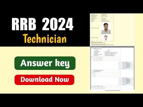 RRB Technician Answer key Response sheet 2024 | RRB Technician Grade-1 Answer key download 2024