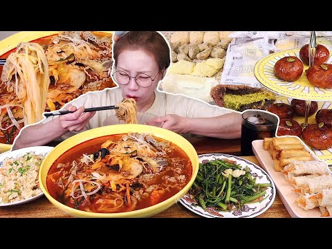 K-디저트를 먹기 위한 마중물은 짬뽕차돌쌀국수와 기타 등등... 240927/Mukbang, eating show