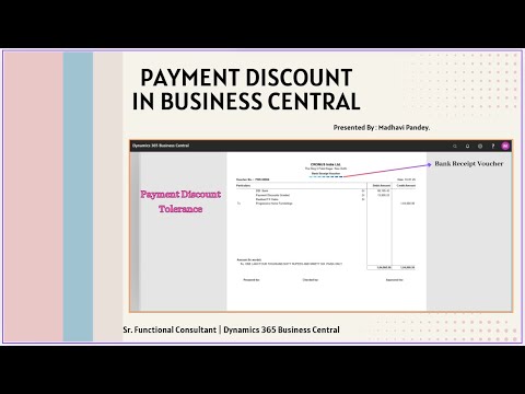 Payment Discount in Business Central #paymentDiscountTolerance #payment #discount #tolerance #d365bc