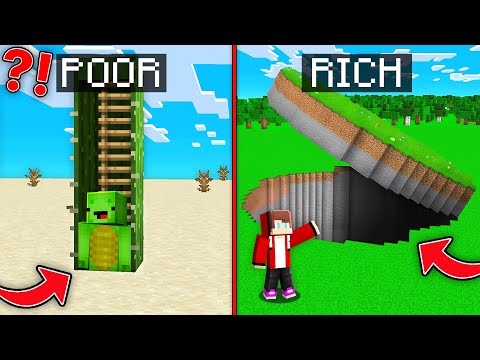 マイキー貧乏秘密基地VSまい泉金持ち秘密基地バトル in Minecraft！