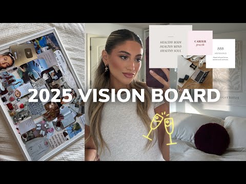 making my 2025 vision board ✨*recap of last year,  new goals & more!!