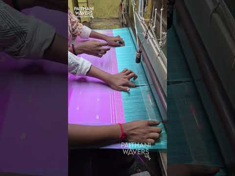 Making of Beautiful Pestal Colour Paithani #paithani #saree #art #shop #fashion