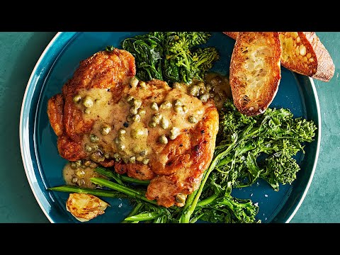 Quick Chicken-Thigh Piccata With Broccoli Rabe | Pantry Staples | Everyday Food with Sarah Carey