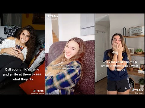 Call your child's name and smile at them to see what they do | TikTok