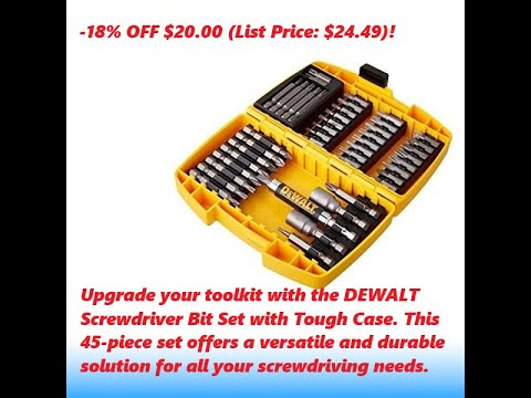 DEWALT Screwdriver Bit Set with Tough Case - 45-Piece (DW2166) - 18% OFF!