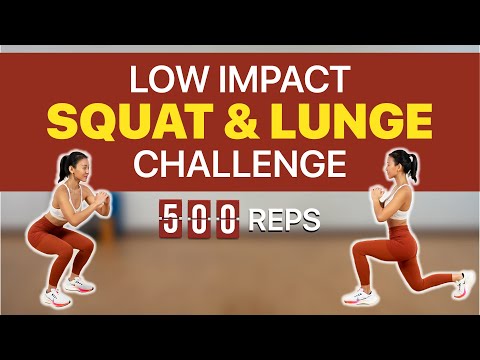 Low Impact Squat & Lunge Challenge (500 Reps!) | Joanna Soh