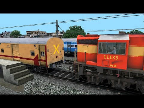 TRAIN SIMULATOR I WDM3D LOCOMOTIVE SHUNTING ICF COACH I TRAIN VIDEO I BUMPY RAILROAD I RAILWAY RITAM