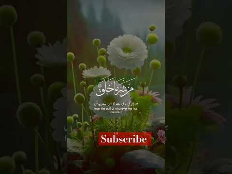 Surah Al-Falaq | Surah Falaq With Urdu translation | Surah Falaq Ki Tilawat@Fairyfashions109