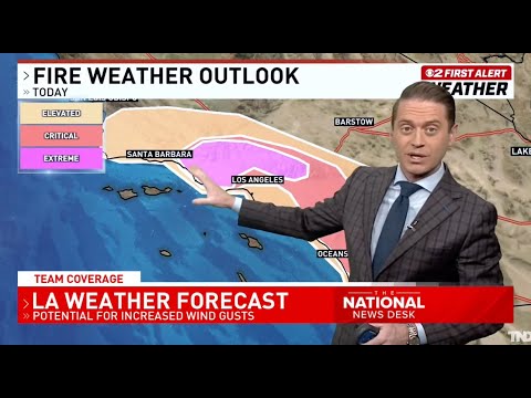 LA weather forecast: potential for increased wind gusts